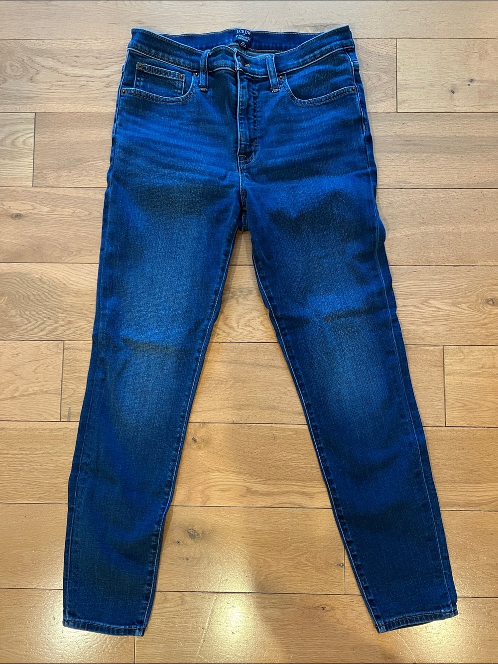 J Crew Women’s 9” Mid-Rise Dark Blue Stretch Skinny Jeans size 28